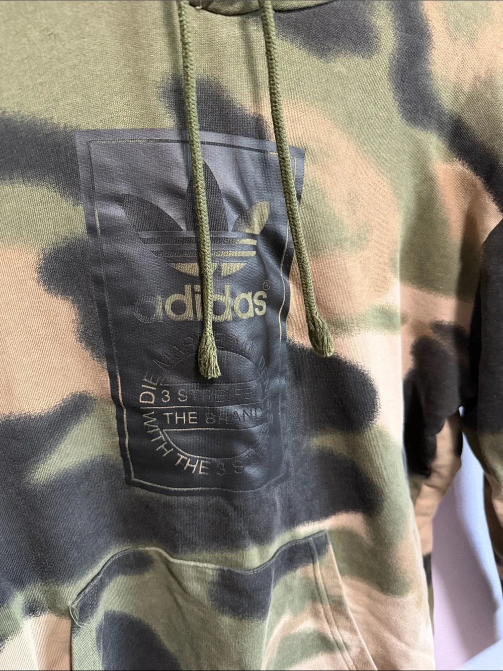 adidas Men’s Camo Hoodie in Green and Black